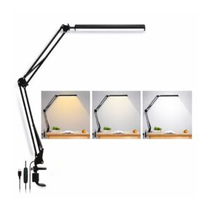 Lámpara de Escritorio LED con Brazo Articulado y Abrazadera