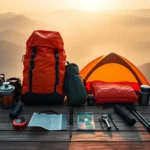equipo para hacer trekking​